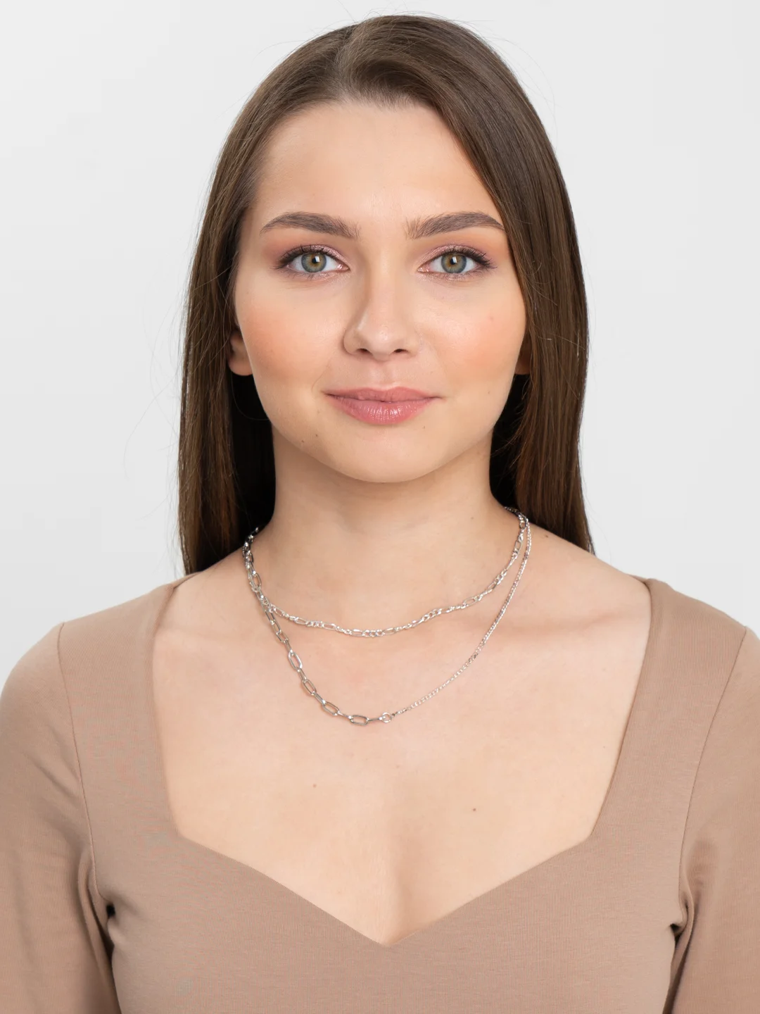 Серебряный стильная цепочка