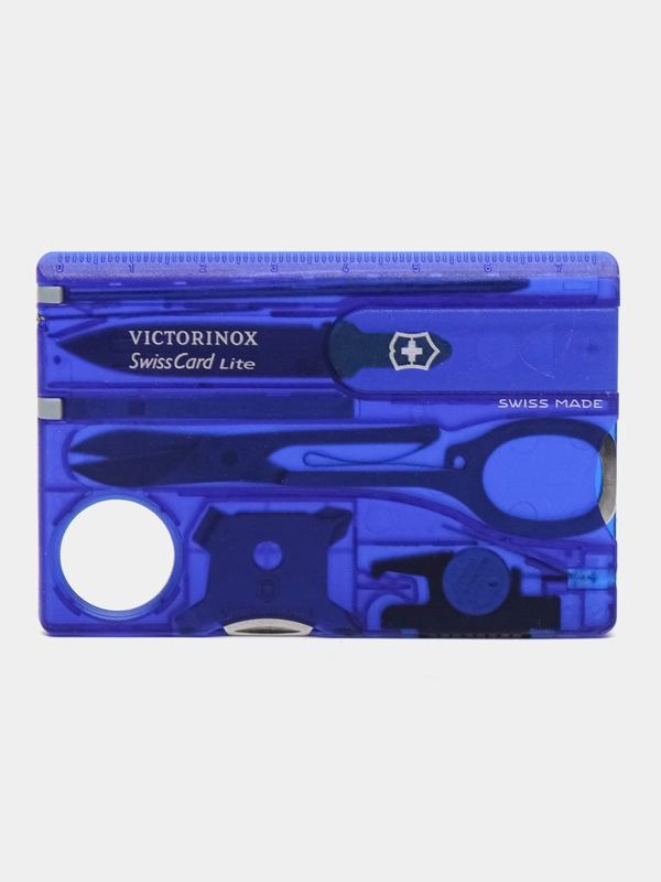 Швейцарская карта Victorinox SwissCard Lite, синий, полупрозрачный