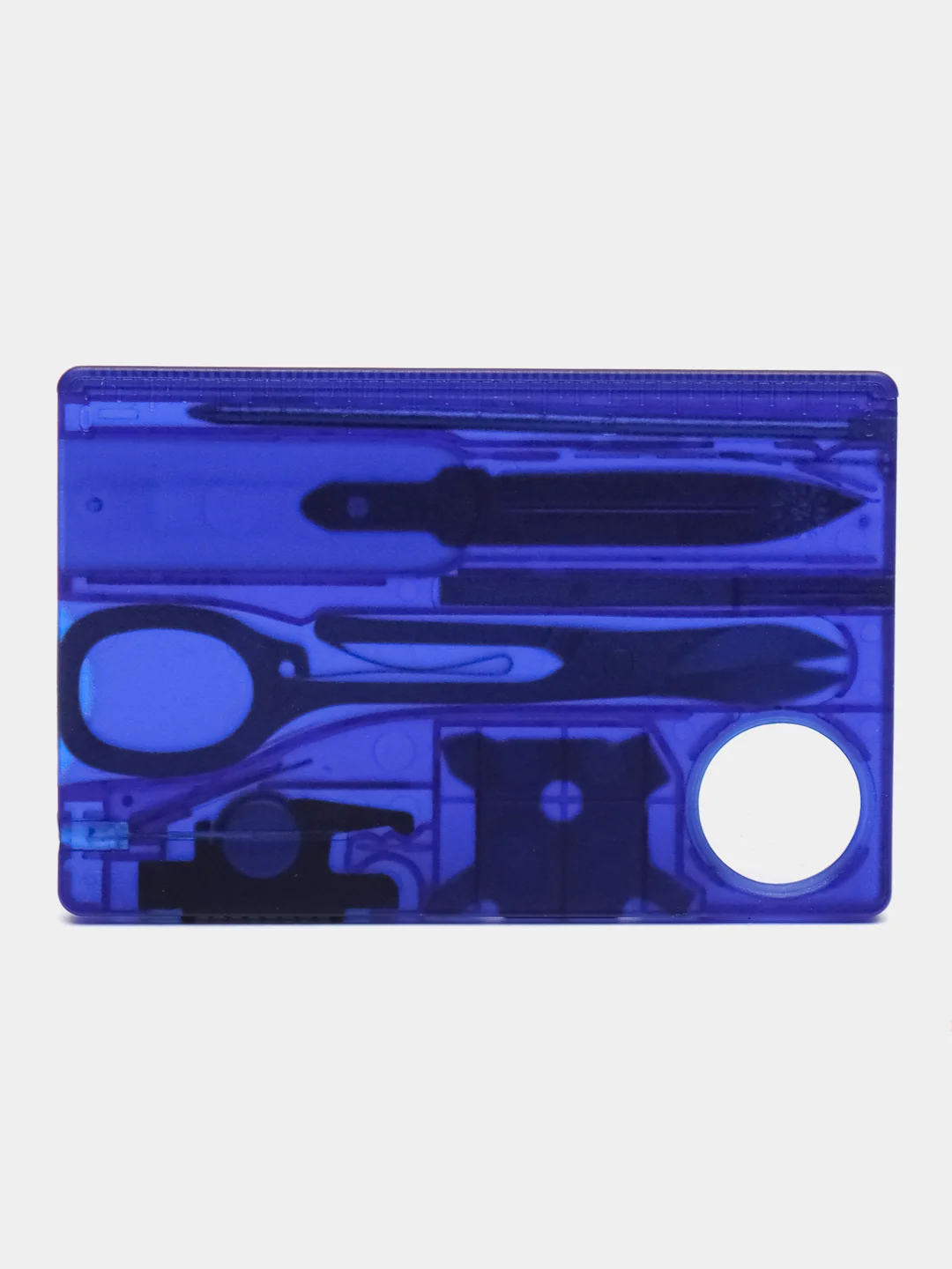 Швейцарская карта Victorinox SwissCard Lite, синий, полупрозрачный