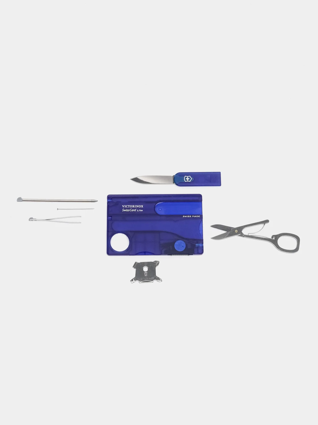 Швейцарская карта Victorinox SwissCard Lite, синий, полупрозрачный