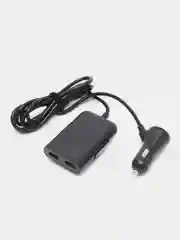 Черный зарядное устройство для телефона от прикуривателя на 4 USB