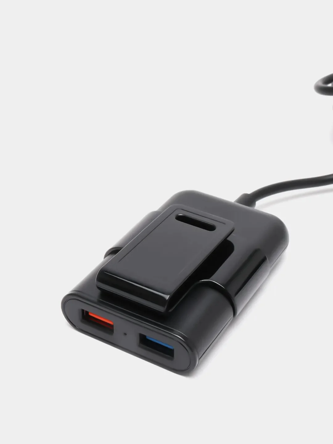 Черный зарядное устройство для телефона от прикуривателя на 4 USB