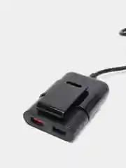 Черный зарядное устройство для телефона от прикуривателя на 4 USB