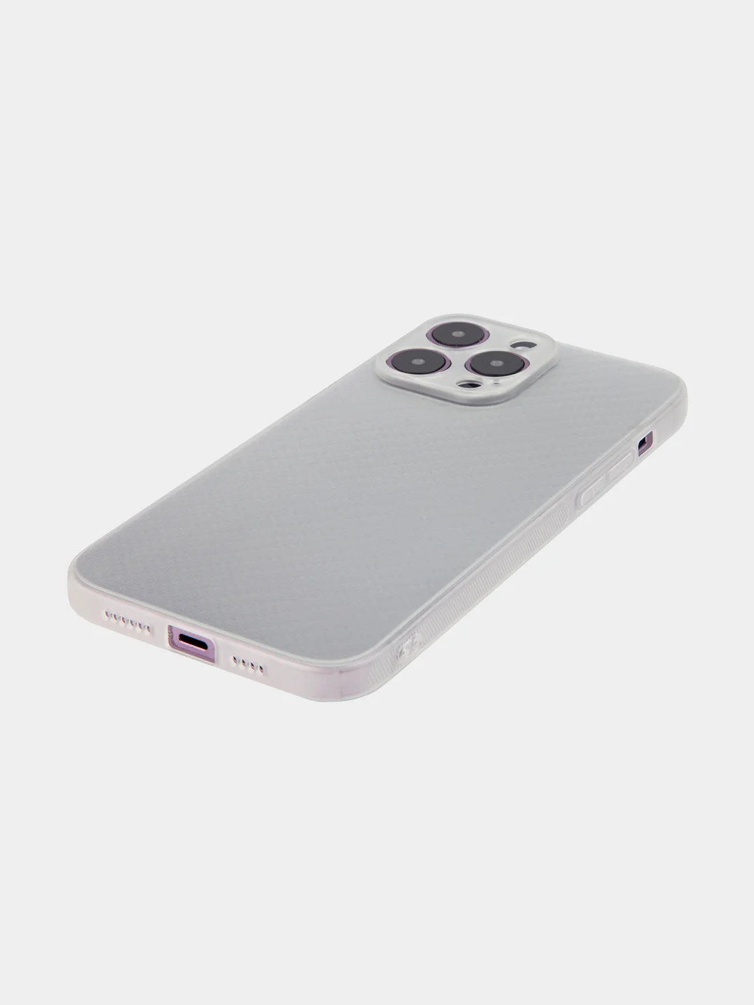 Белый чехол для iPhone 15, 14, 13 Pro, Max, Plus, Mini, ребристый, силиконовый, BROSCORP, карбон