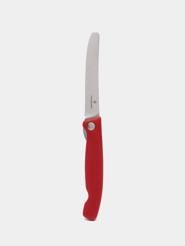 Нож кухонный Victorinox Swiss Classic, столовый, 110 мм, заточка серрейтор, красный