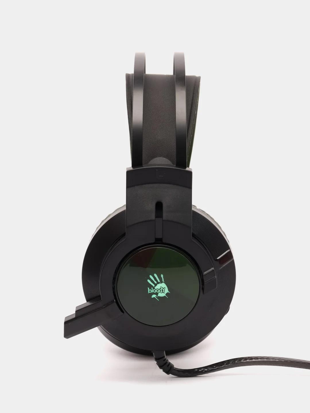 Игровые наушники с микрофоном A4Tech Bloody J450 черный, зеленый, 1.8 м, мониторные J450