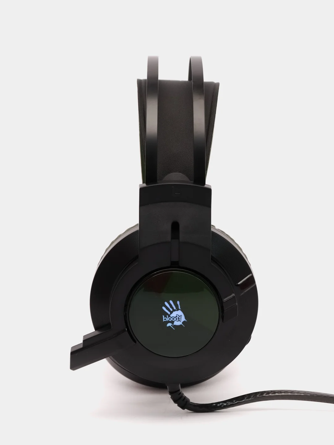 Игровые наушники с микрофоном A4Tech Bloody J450 черный, зеленый, 1.8 м, мониторные J450