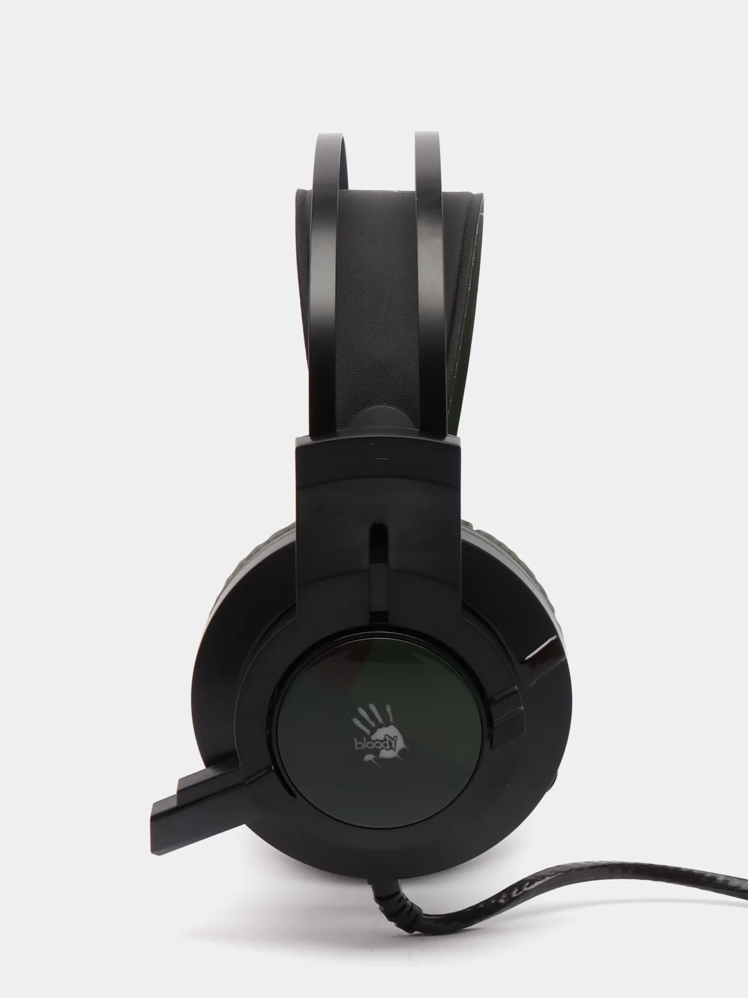 Игровые наушники с микрофоном A4Tech Bloody J450 черный, зеленый, 1.8 м, мониторные J450