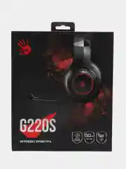 Игровые наушники с микрофоном A4Tech Bloody G220S, черный, 2 м, мониторные, USB