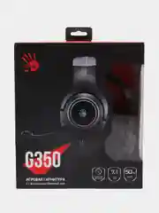 Игровые наушники с микрофоном A4Tech Bloody G350, черный, 2 м, мониторные, G350 USB, black