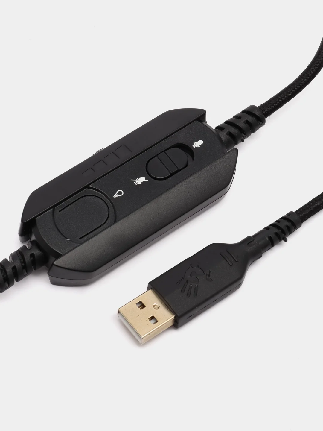 Игровые наушники с микрофоном A4Tech Bloody G350, черный, 2 м, мониторные, G350 USB, black