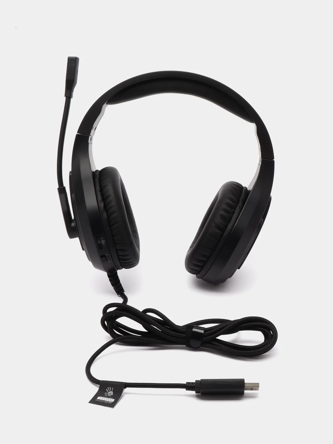 Игровые наушники с микрофоном A4Tech Bloody G230, черный, 2 м, накладные, USB, G230