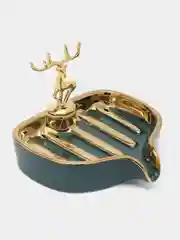 Тёмно-зелёный оригинальная керамическая мыльница