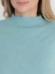 Мятный свитер женский