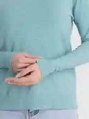 Мятный свитер женский