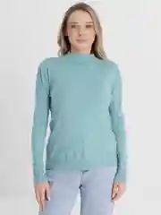 Мятный свитер женский