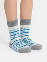 Серый носки шерстяные тёплые зимние новогодние женские мужские,