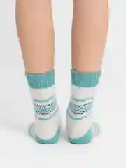 Бирюзовый носки шерстяные тёплые зимние новогодние женские мужские,