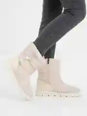Бежевый дутики женские зимние