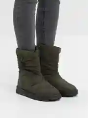 Зелёный хаки дутики женские зимние