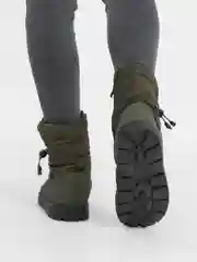 Зелёный хаки дутики женские зимние