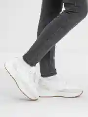 Белый кроссовки женские утепленные, высокие