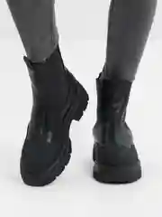 Серый металлик ботинки женские, зимние челси с мехом