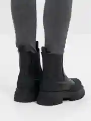 Серый металлик ботинки женские, зимние челси с мехом
