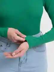 Зеленый кофточка женская, водолазка