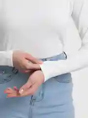 Белый кофточка женская, водолазка