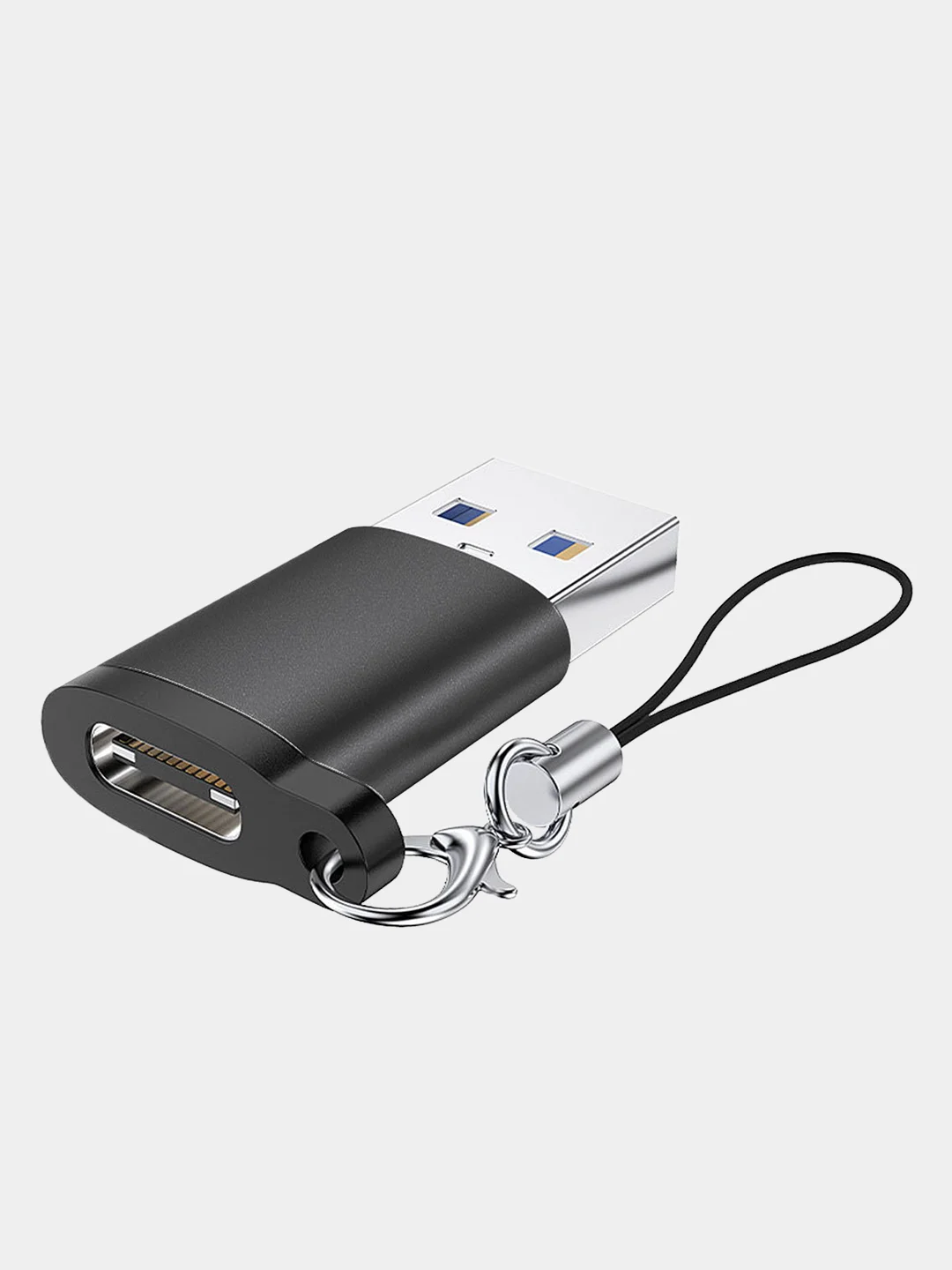 Серебряный переходник адаптер type-c usb 3.0 otg