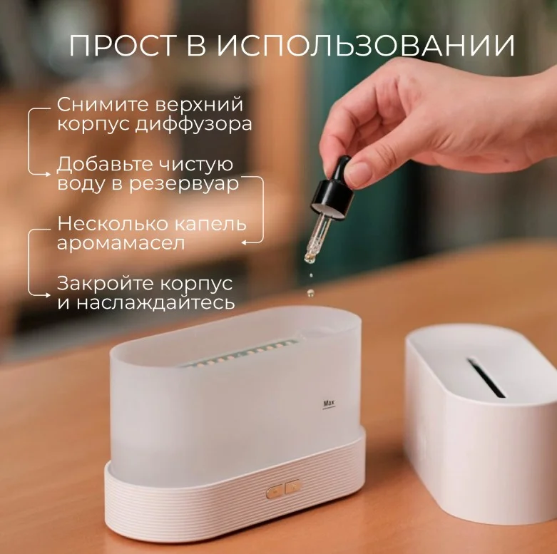 Белый увлажнитель воздуха с ароматизатором "INCOOL" для дома,  10кв.м