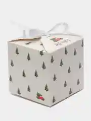 Белый новогодняя подарочная коробка для новогоднего подарка, 8 видов, 12х12х12 см и 14х14х14 см