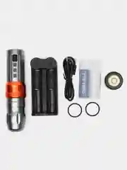 Серебряный беспроводная тату машинка с 2-мя аккумуляторами Big Wasp Meteorix PRO Wireless Pen