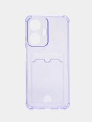 Чехол для Realme C55 / Реалми С55, прозрачный, с карманом для карты