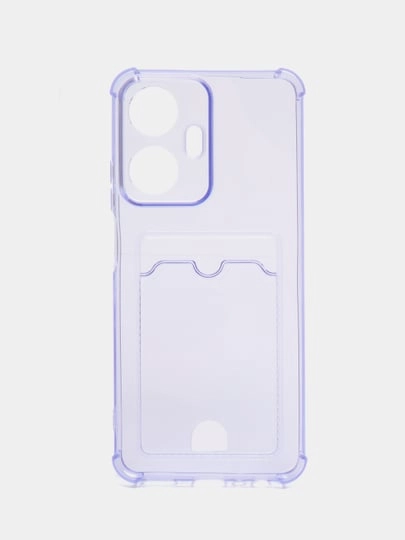 Чехол для Realme C55 / Реалми С55, прозрачный, с карманом для карты