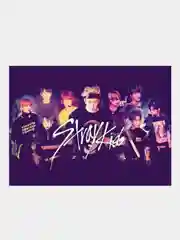Фиолетовый гибкий магнит на холодильник, k-pop StrayKids, BTS
