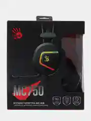 Игровые наушники с микрофоном A4Tech Bloody MC750, черный, 2.3 м, мониторные, USB MC750