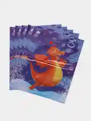 Синий пакет новогодний, 20 х 30 см, комплект по 5 и 10 штук