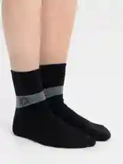 Черный женские зимние термоноски, утепленные, хлопок