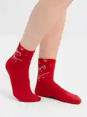 Красный новогодние носки. Носки женские
