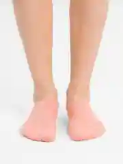 Кораллово-розовый однотонные хлопковые носки, подследники , 36-40, хлопок 100%
