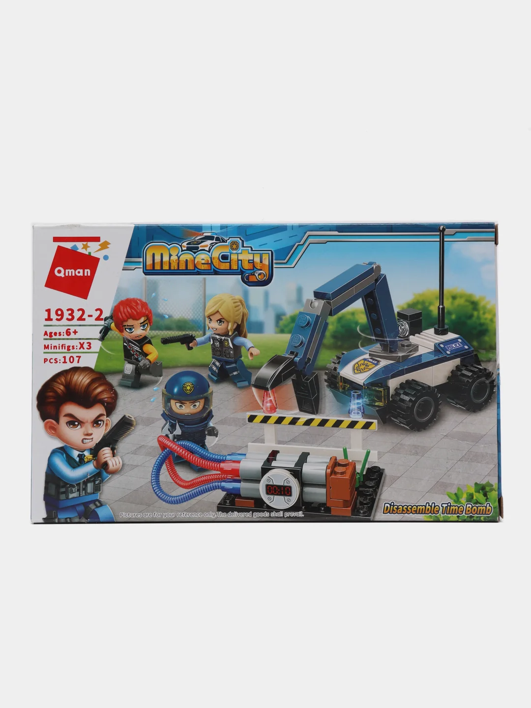 Голубой конструктор MineCity Qman