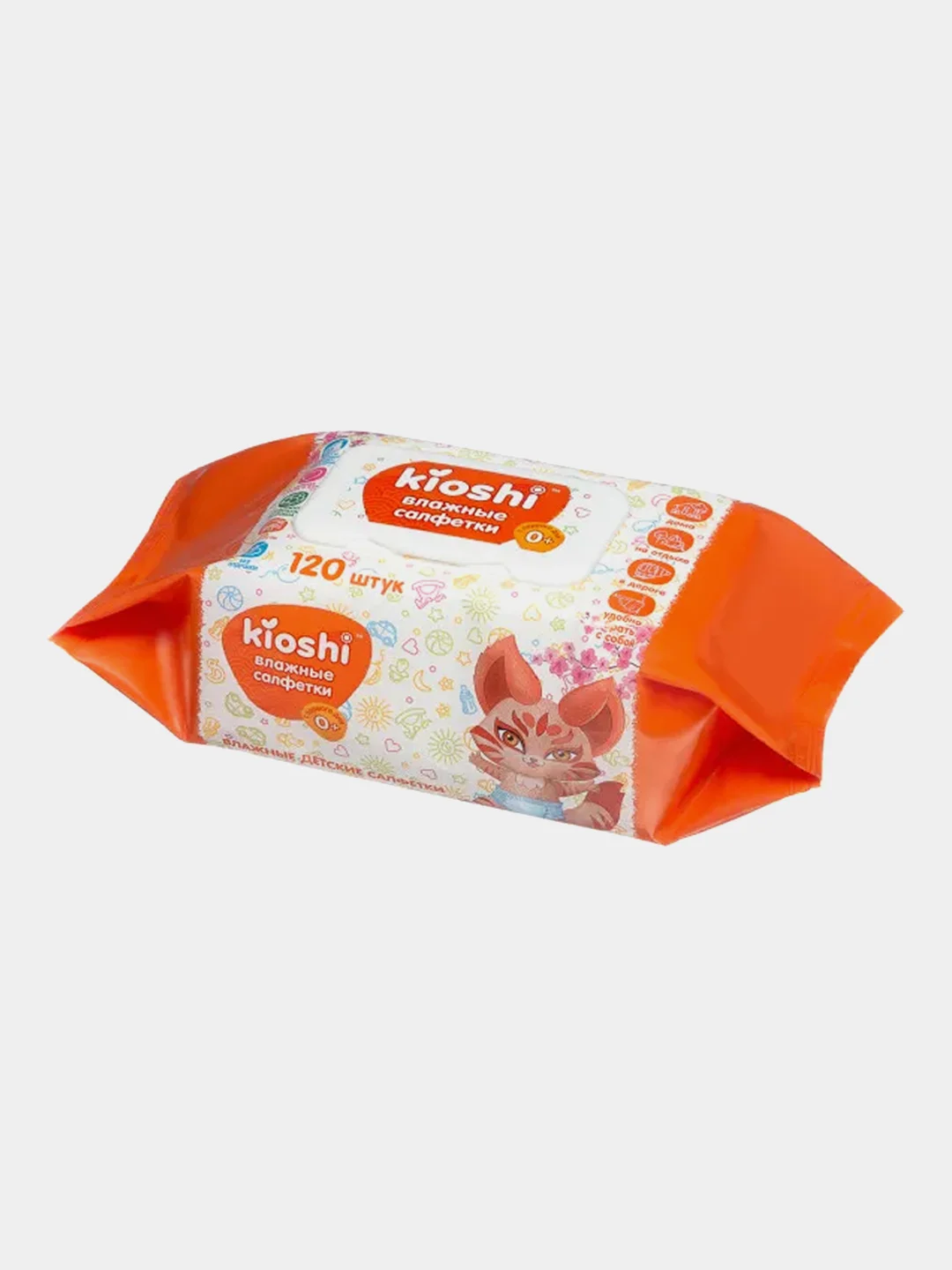 Салфетки влажные детские Kioshi, 120 штук