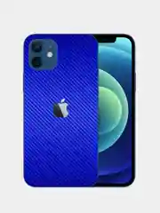 Синий защитная пленка на iPhone 11/12/12Pro/13Pro/13 Pro Max/14Pro,15 под карбон на заднюю часть