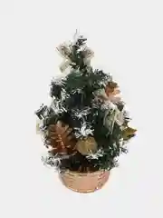 Золотой новогодняя ель, настольная, с украшениями, 20 см