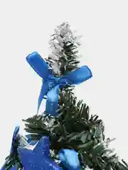 Синий новогодняя ель, настольная, с украшениями, 20 см