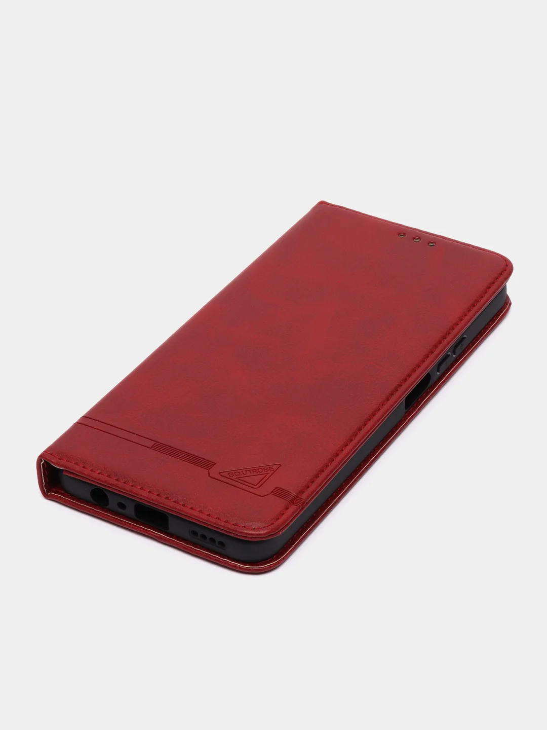Красный чехол-книжка Realme C53/Realme C51 (Реалми С51/Реалми С53), искусственная кожа
