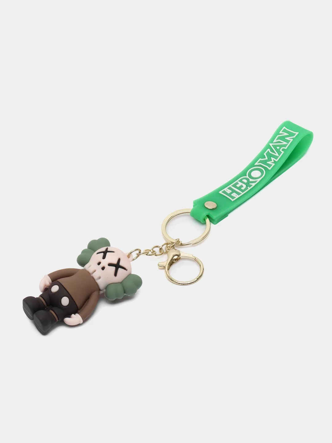Коричневый брелок-игрушка Kaws для ключей, сумки, рюкзака