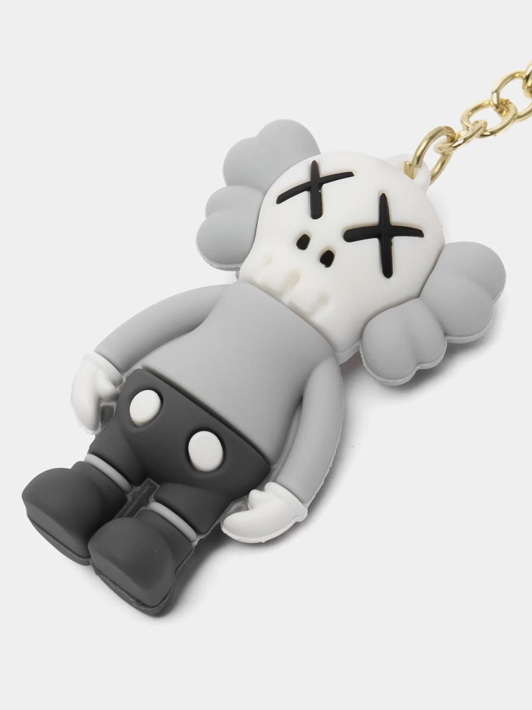 Серый брелок-игрушка Kaws для ключей, сумки, рюкзака